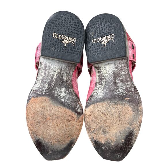 Old Gringo Women’s Hannaflor Pink Floral Distressed Cowgirl Boots Size US 7.5 - Picture 9 of 10